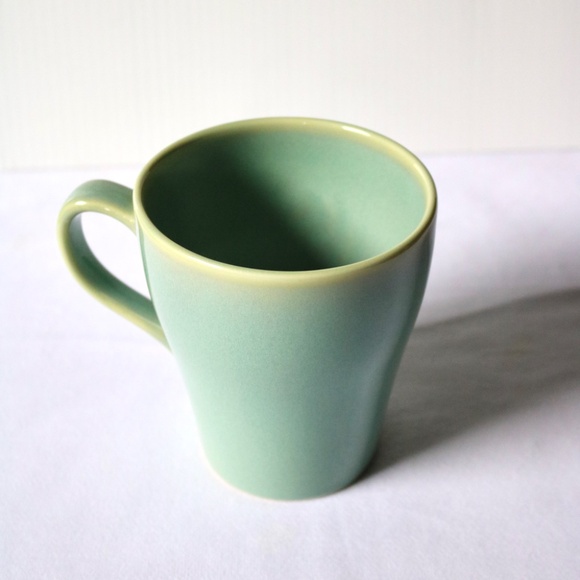 STARBUCKS Green Glaze Leaf Coffee Tea Mug 2006 Porcelain Ceramic Collectible - Picture 2 of 4